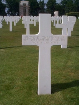 Floyd's Grave at Luxembourg American Cemetery and Memorial, Luxembourg City, Luxembourg support our troops memorial day gravestone