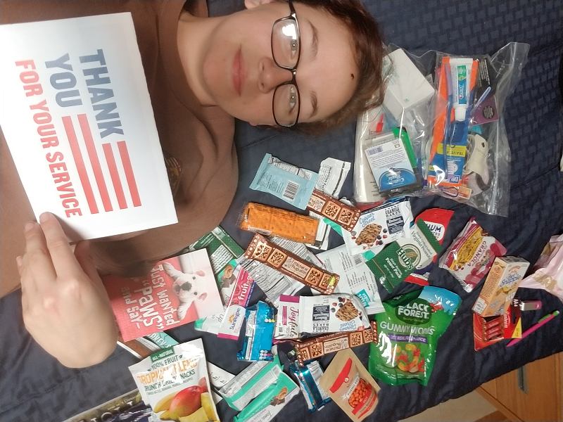 Thank you so much for your support!  Your package, letters and effort have not gone unnoticed and are appreciated greatly.