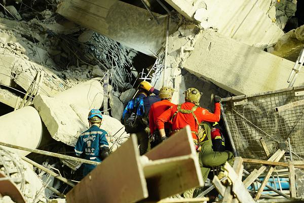 U.S. Indo-Pacific Command military personnel work alongside Thai military and first responders near the collapsed State Audit Office building in Bangkok, which fell after a 7.7 magnitude earthquake affected Thailand and it's neighboring countries on March 28, 2025.  Disaster emergencies, both natural and man-made, remain an ever-present threat to life, security, stability and prosperity across the Indo-Pacific. The United States providing humanitarian assistance to our Thai allies saves lives, alleviates suffering during crises and fosters stability across the region. (U.S. Air Force photo by Staff Sgt. Matthew J. Wisher)