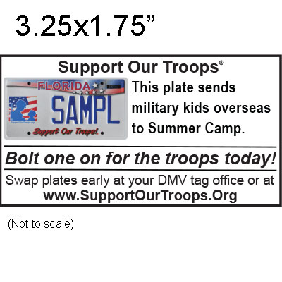 Church Bulletin Ad 3.25x1.75" Summer camps for military kids