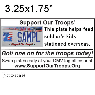 Church Bulletin Ad 3.25x1.75" Feed soldier’s kids stationed overseas